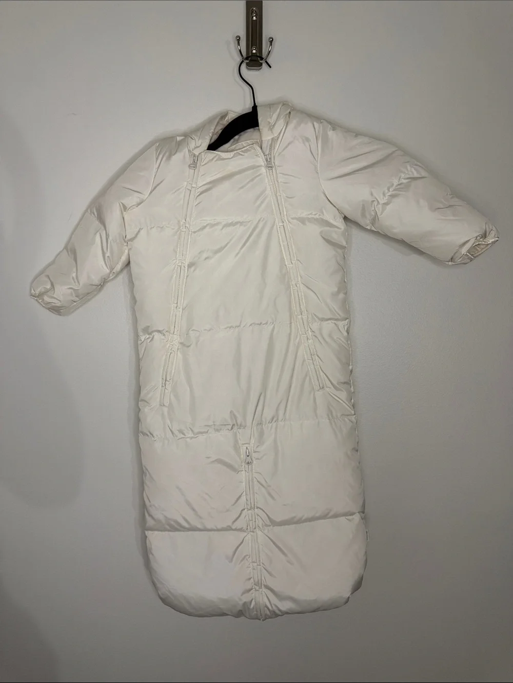 Baby Gap Neutral Ivory Frost WARMEST CONVERTIBLE BUNTING BAG Winter Suit 12-18Mo